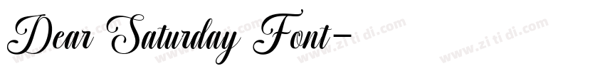 Dear Saturday Font字体转换